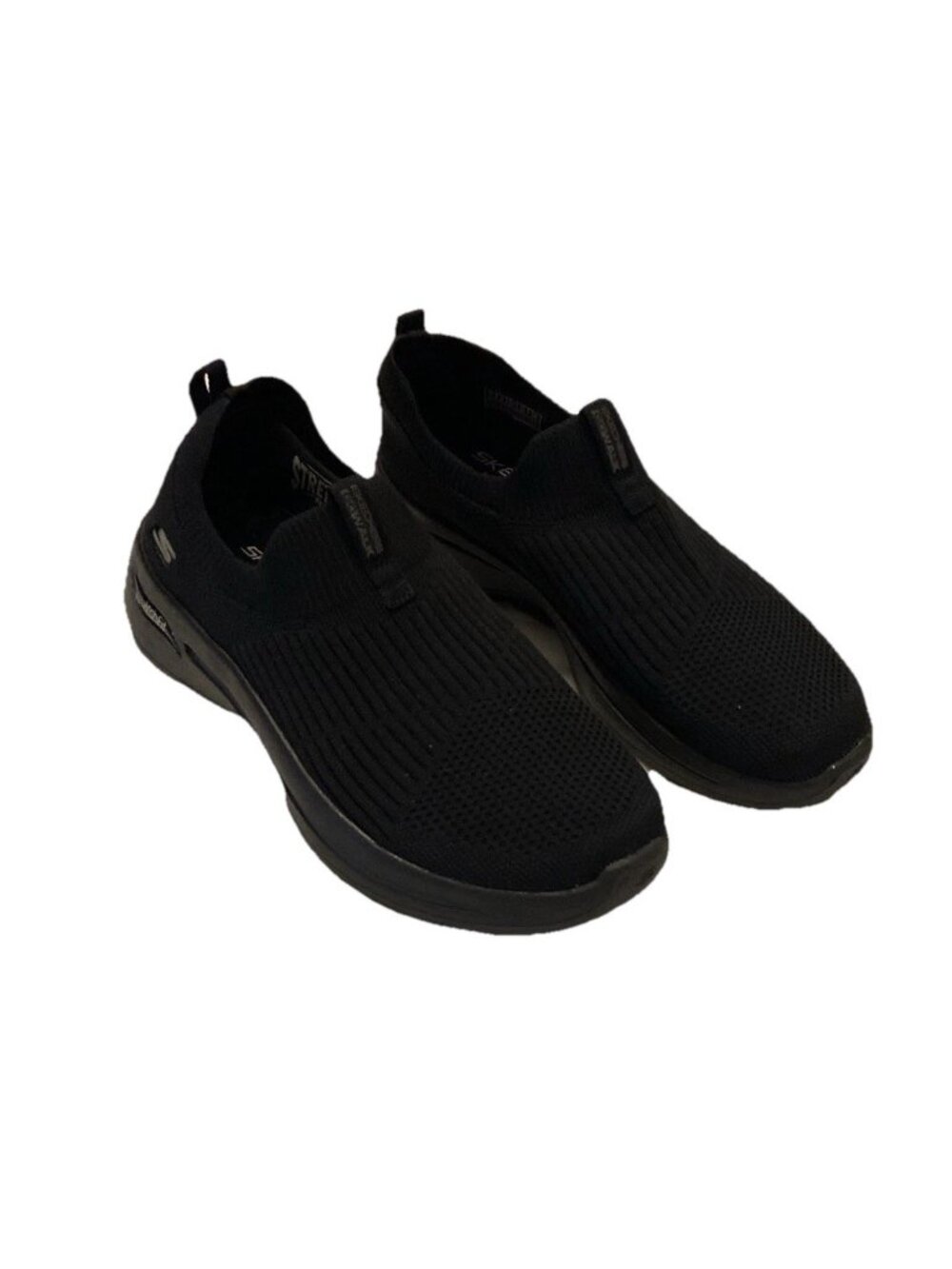 Skechers Go Walk Black Pull On Walking Shoes 7 Air Cooled Arch Fit Fabric